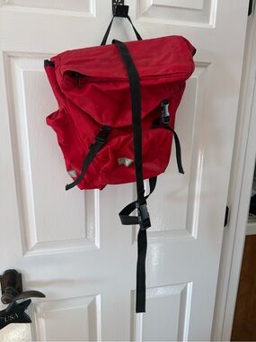 Large red Novara bike cycling bag 15” tall 13” wide